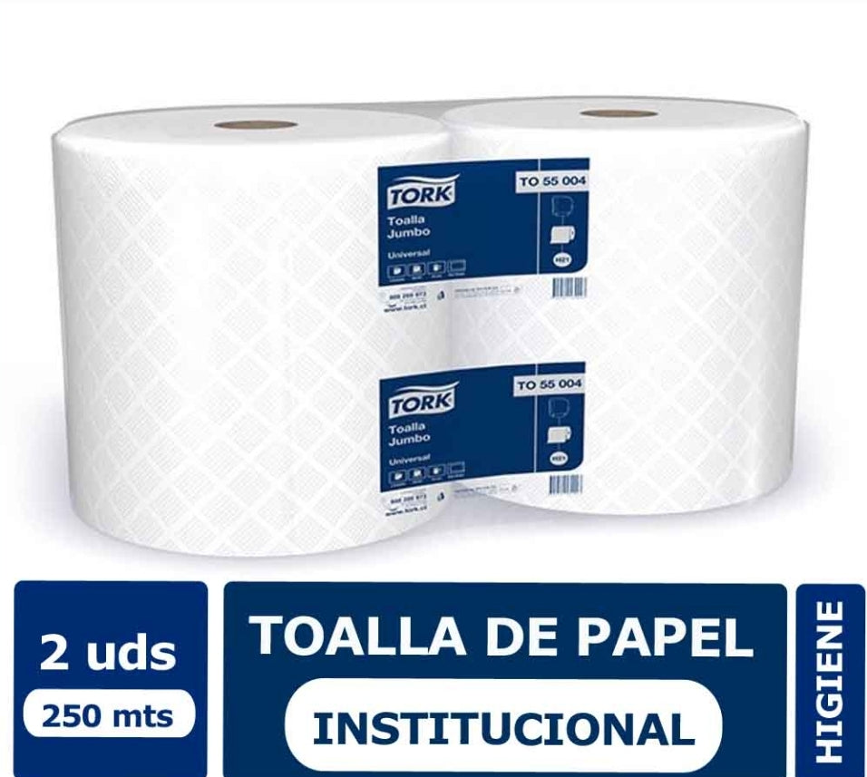 Toalla rollo Jumbo Tork 2 x 250 mts